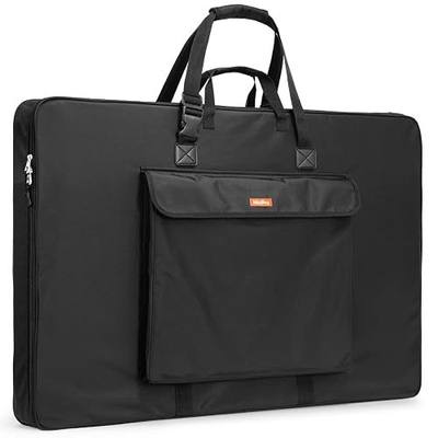 Nicpro Art Portfolio Bag 24”x 36'', Nylon Artist Bag with Reinforced Edges | Durable 840D Fabric, Adjustable Shoulder Strap, 3-sided zipper, Waterproof Art Portfolio Case, for Canvas Artwork Solar Panel