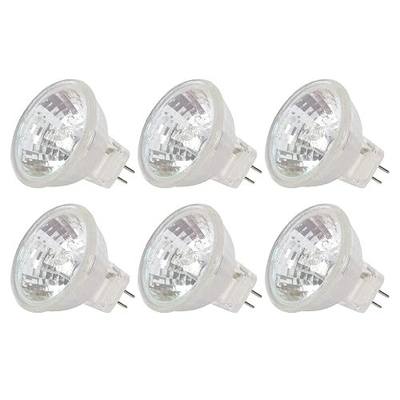Simba Lighting MR11 Halogen 20W 12V Spotlight Bulb, GU4 Base, 2700K, 6 Pack | FTD Light Bulbs, 2-Pin 220lm for Landscape, Accent, Track Lights, and Fiber Optics, Bi-Pin Glass Cover, Warm White Dimmable