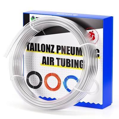 TAILONZ PNEUMATIC Clear 1/4 Inch OD 10 Meters PU Air Tube Pipe Hose Pu Air Hose for Air Line Tubing or Fluid Transfer Tubing