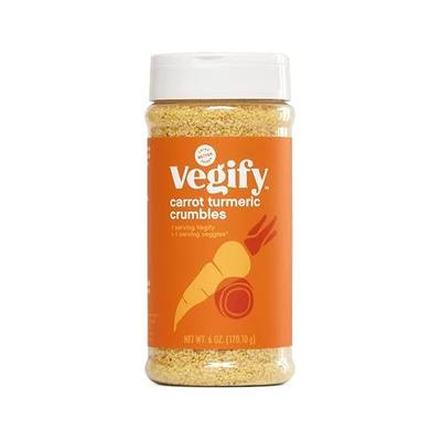 VEGIFY Orange Carrot Veggie Crumbles | 7 oz | Add a Serving of Vegetables | Veggie Crumbs | Real & Healthy Ingredients | Replace Croutons, Bread Crumbs & Bacon Bits | Vegan, Gluten Free, High Fiber