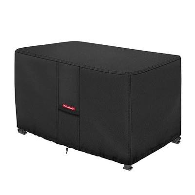 Porch Shield Patio Fire Pit Cover - Waterproof 600D Outdoor Rectangular Gas Fire Table Cover Deck Box Protector - 44 x 26 inch, Black