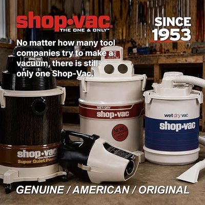 Shop-Vac 5 Gallon 6.0 Peak HP Portable Wet/Dry Vacuum with Blower Function | 1-1/2" Diameter x 8-ft Hose, 20-ft Power Cord, Ideal for Jobsites, Garages, Workshops & Home