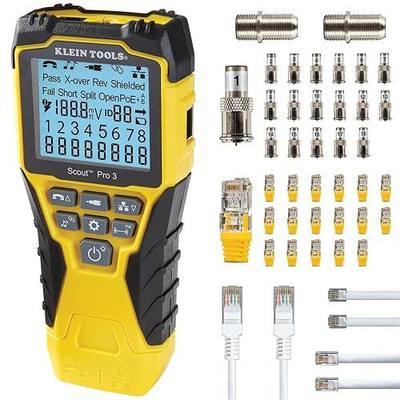 Klein Tools VDV501-852 Cable Tester with Remote, VDV Scout Pro 3 Test Kit Locates and Tests Voice, Data and Video Cables