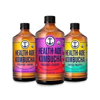 Health-Ade Kombucha Tea, Paradise Variety Pack, 12 Pack (16 Fl Oz)