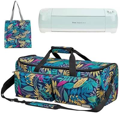 HOMEST Carrying Case Compatible with Cricut Explore Air 2, Cricut Maker, Die Cut Machine Tote, Floral (Patent Design)