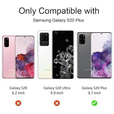 TAURI 2 Pack Flexible TPU Film Screen Protector + 2 Pack Camera Lens Protector Compatible for Samsung Galaxy S20 Plus 5G 6.7 - inch HD-Clear Bubble Free Clear