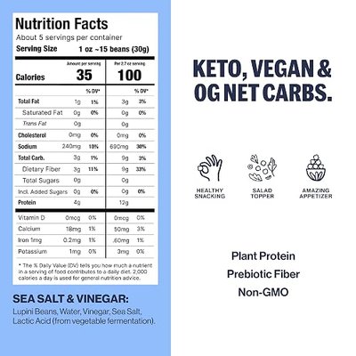BRAMI Lupini Beans Snacks, Variety Pack | 7g Plant Protein, 0g Net Carbs | Vegan, Vegetarian, Keto, Plant Based, Mediterranean Diet, Healthy Snacks, Non Perishable, 1.1 Ounce (Pack of 8)