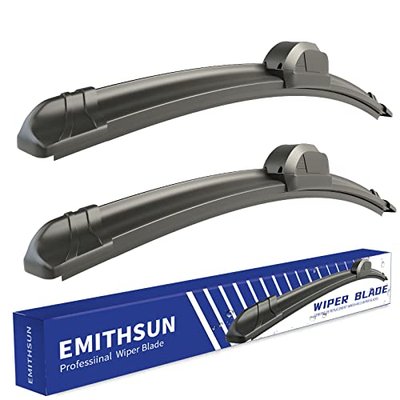 EMITHSUN OEM QUALITY 24" + 20" Premium All-Seasons Stable And Quiet Windshield Wiper Blades(Set of 2)