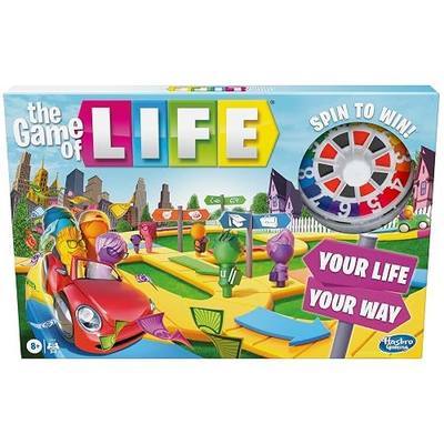 The Game of Life Board Game, Family Games for Kids Ages 8 and Up, Pegs Come in 6 Colors, Family Board Games for 2 to 4 Players
