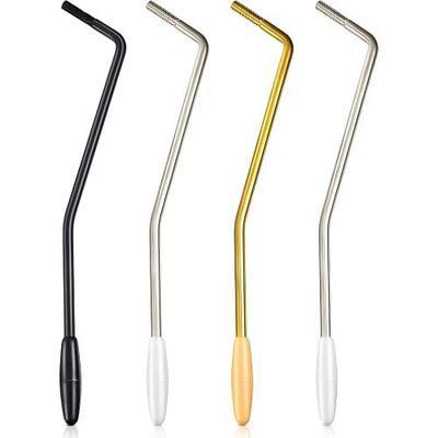 Patelai 4 Pieces 6 mm Whammy Bar for Electric Guitar Thread Tremolo Arm Metal Single Tremolo Whammy Bar Compatible with Stratocaster Electric Guitar Replacement, 3 Colors