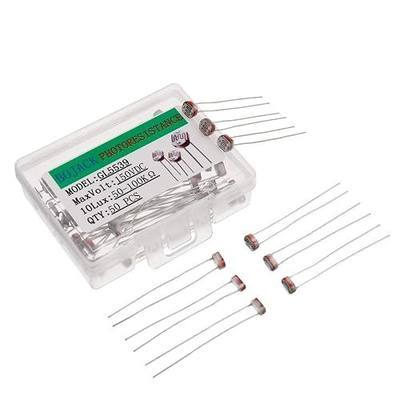 BOJACK Photoresistance 5 mm Photo Light Sensitive Resistor LDR GM5539 GL5539 (Pack of 50)