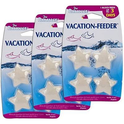 Penn-Plax Pro Balance Vacation Fish Feeder – Slow Release Food that’s Great for Weekend Vacays: 1 Block Feeds up to 3 Days – 12 Starfish Shaped Blocks (3 Packages)