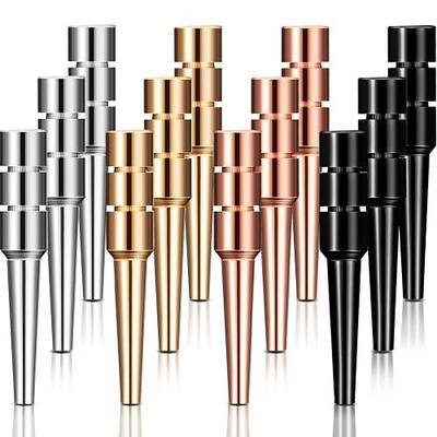 12 Pack Metal Cribbage Board Pegs for 1/8 Holes, Tapered Design,4 Colors | Replacement Pins, Tapered Fit, Fits Standard Crib Board, Gold Silver Copper Black