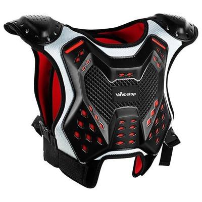 Webetop Youth ATV Chest Protector Motocross for Kids Dirt Bike Cycling | Lightweight youth, flexible front panel, breathable mesh lining, easy-grab adjustment tabs, all-day riding comfort