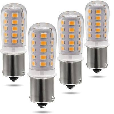 12V BA15S LED Bulb S8 SC 3W 300Lm 2700K Warm White,Bayonet Single Contact Base 1156 1141 P21W,AC/DC 12volt Landscape RV Camper Marine Boat Trailer Lighting-4 Pack