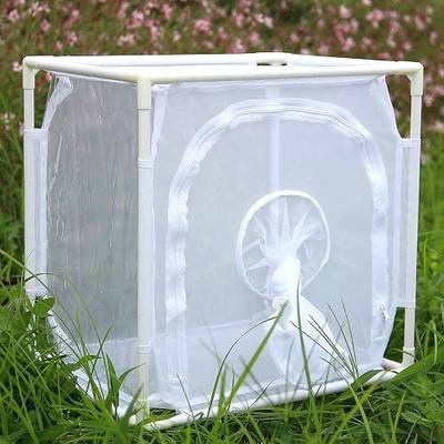 RESTCLOUD Monarch Butterfly Habitat Cage, Outdoor Insect Mesh Cage Terrarium 16" x 12" x 16"