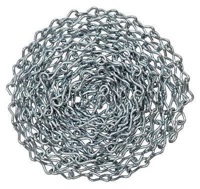 #12 X 15-FT Zinc Plated Steel Jack Chain, Weldless, Twist Chain,