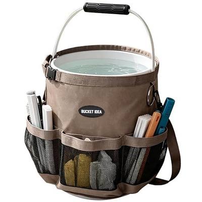 MELOTOUGH Wash Tool Organizer for 5 Gallon Bucket, cleaning bucket organizer Pockets for Clean Supplier Car Wash organizer Khaki Color (1)