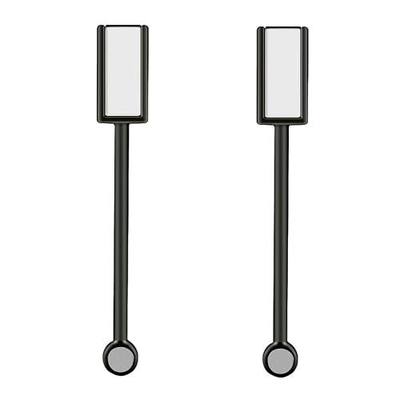 2 Pieces Magnet Stick Double-head Nail Magnet Stick Cat Eye Magic Magnet Stick for 3D Magnetic Cat Eye Gel Magic Nail Art Manicure Tool, Black