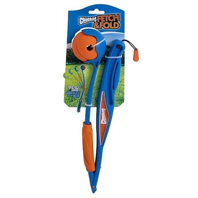 Chuckit! Fetch & Fold 25M Dog Ball Launcher, 25" Length, Includes Medium Ball (2.5") For Dogs 20-60 Pounds