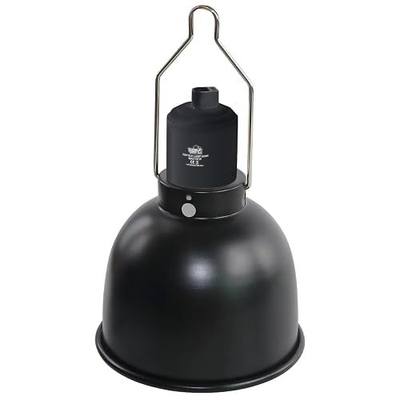 LUCKY HERP Aluminum 5.5inch Shallow Dome Reptile Light Fixture, Reptile Heat Lamp Fixture for UVB Bulb Basking Heat Bulb