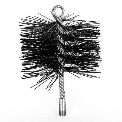 Stanbroil 6 Inch Round Chimney Cleaning Brush with 1/4" NPT Fitting | for insulated chimney or metal stove pipes, Stainless steel material, works with most chimney rod