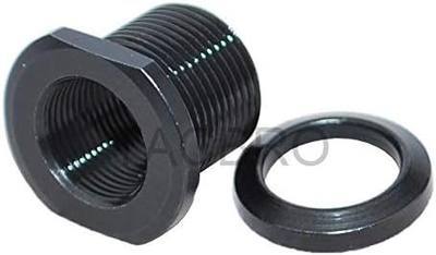 DEALS US Black Steel 1/2x28 Thread Protector, 1/2x28 TPI Convert to 5/8x24 TPI with A Washer