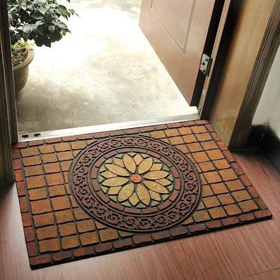 Entrance Door Mat,Non-Slip Door Mat Hand-Stenciled Entrance Rug Indoor/Outdoor Door Shoe Scraper Entryway,Easy Clean Entry Way Welcome Doormat, Floor Mat, Front Door,Large 24 x 36 Inch (01)