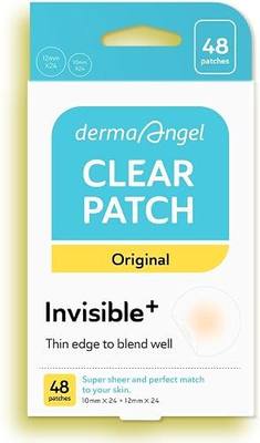 DERMA ANGEL Ultra Invisible Acne Patches for Cystic Acne Treatment Pimple Patches for Cystic Acne Blemish Patches Hydrocolloid Patches - Day & Night Use - UPGRADED (Acne Specialist 48 Count 3 Sizes)