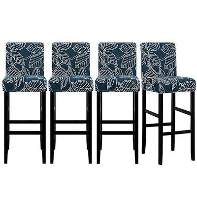 Lellen Bar Stool Covers Set of 4 - Pattern Barstool Seat Covers,Stretch Bar Chair Covers,Removable Bar Stool Chair Covers,Chair Slipcovers Stool Covers for Kitchen Dining Room Counter Island