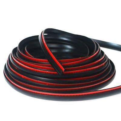 Fender Flares Edge Trim, Fender Flare Rubber Seal for Car and Truck Wheel Wells, Rubber Gasket for Fender Flares Universal, Bonds w/Automotive-Grade Adhesive Tape, T-Style, 30’ Length