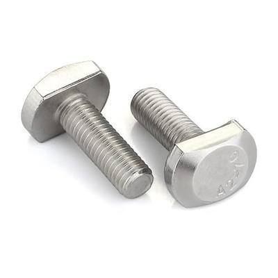 M8 x 25mm T-Slot Drop-in Stud Sliding Bolts T Shape Screws, 304 Stainless Steel 18-8, Full Thread, 20 PCS