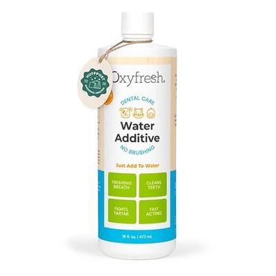 Oxyfresh Premium Pet Dental Care Solution Pet Water Additive: Best Way to Eliminate Bad Dog Breath and Cat Bad Breath - Fights Tartar & Plaque - So Easy, Just Add to Water! Vet Recommended 16 oz.
