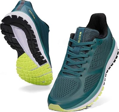 Joomra Whitin Men's Supportive Running Shoes Cushioned Athletic Sneakers | Durable Rubber Outsole, Lace-up fit, Removable Insole, Reliable Traction for Jogging, Walking, Gym, Workouts, Training