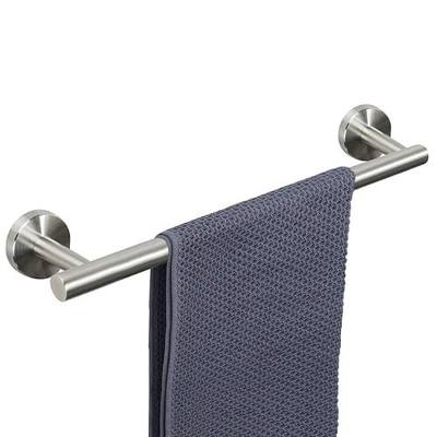 NearMoon Bath Towel Bar, Thicken Stainless Steel Shower Towel Rack Holder Wall Mounted for Bathroom, 20-lnch Overall Length-17-lnch Usable Hanging Space (1 Pack, Brushed Nickel)
