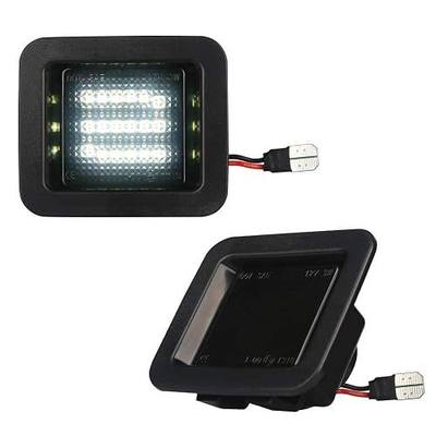 LED License Plate Light Lamp Assembly Compatible with 2015-2020 F150 17-20 Raptor Smoke Lens 6000K White, Pack of 2