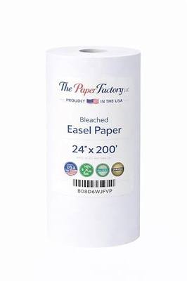 Durable Art Easel Paper Roll 24" Wide x 200' for Kids Crafts, Drawing & Painting – White Easel Paper Roll for Art Tables, Classrooms & Home Projects –