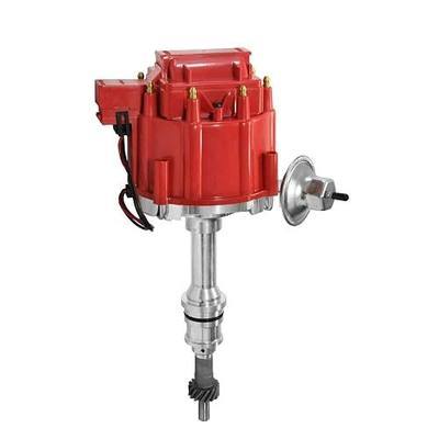 HEI High Performance Ignition Distributor for Jeep Straight 6 232 3.8L 242 4.0L 258 4.2L 65K Coil DIstributor 6 Cylinders with Red Cap
