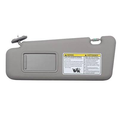 Dasbecan Front Left Driver Side Sun Visor with Light Compatible with Toyota Highlander 2008-2013 74320-48500-B0 (Gray)