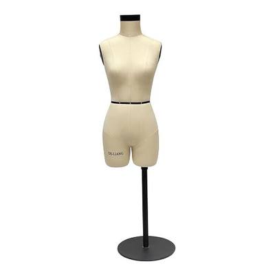 Half Scale Dress Form (Not Adult Full Size) 1:2 TabletopMiniature Sewing Half Size Mannequin Not Fully Pinable Dressmaker Dummy 43cm Body Height Female Torso Tailor Model for Draping Beige