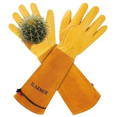 Long Gardening-Gloves Women/Men-Thorn proof Rose Pruning Heavy Duty Gauntlet, Best Garden Gifts for Gardener-L