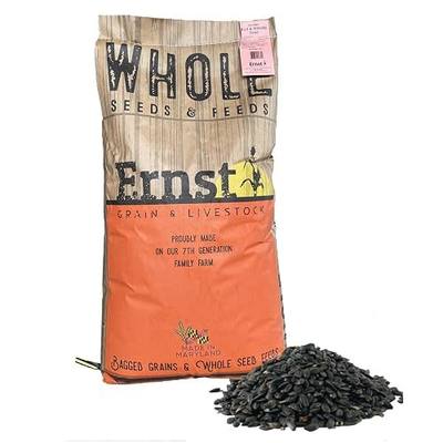 Ernst Grain & Livestock Black Oil Sunflower Seeds - Birdseed for Outside Feeders Wild Bird Food - Ideal Bird Seed for Cardinals, Woodpeckers and More - Non-GMO, 40lb