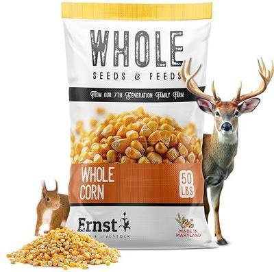Ernst Grain & Livestock Whole Corn – Perfect Feed for Deer, Squirrels, Chickens, Ducks, Rabbits, Geese, and More! (46 Pound)