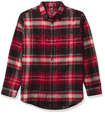 Dickies Mens Long Sleeve Heavyweight Flannel Shirt