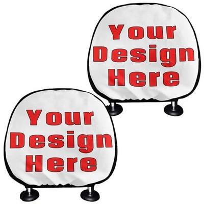 Custom Car Head Rest Covers Personalized Picture Seats Headrest Cover Universal Fit Most Cars, Sedan, SUV, Van Customized Car Interior Accessories