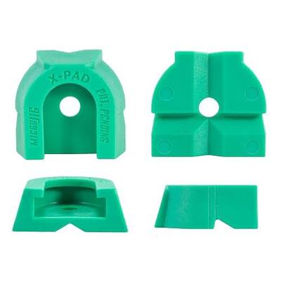 MICROJIG Matchfit X-PAD Accessory for Dovetail Clamps, Dual-Direction Hold-Down Upgrade for Woodworking Jigs, Routing, Sanding, Workholding, 4-Piece Set, X-PAD-K4