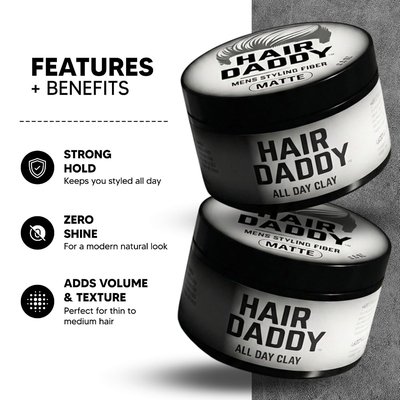The Original Strong Hold Matte Styling Clay For Men, Natural Finish Hair Wax Product with Strong Hold, Zero Shine Hair Paste for All Hair Types