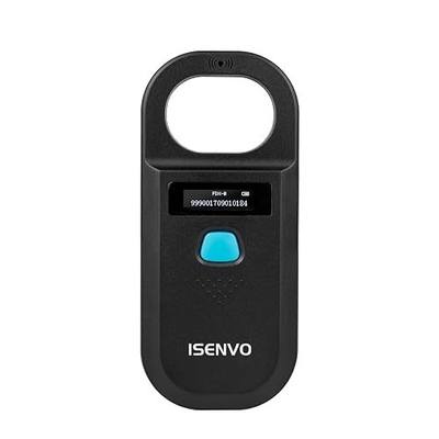 Pet Microchip Scanner Rechargeable RFID EMID Micro Chip Reader Scanner 134.2kHz 125kHz 15 Digits Pet Chip ID Scanner for Animal/Pets/Pigs/Dogs/Cats (190A)
