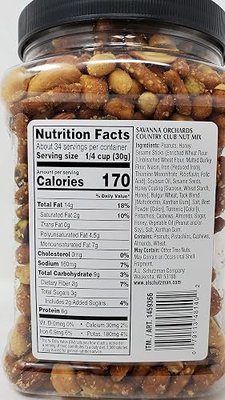 Savanna Orchards Country Club Nut Mix 36OZ (2.25LBS)
