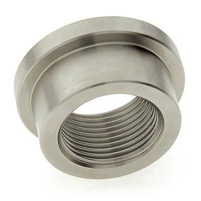 M22 x 1.5 Stainless Steel 304 Female Threaded Stepped Weld Bung Metric Mounting Boss Fitting (OD 1-1/4") with Top Head (OD 1.5")